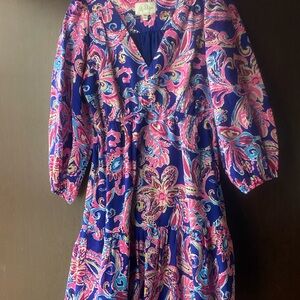 Lilly Pulitzer Blue and Pink Floral Dress